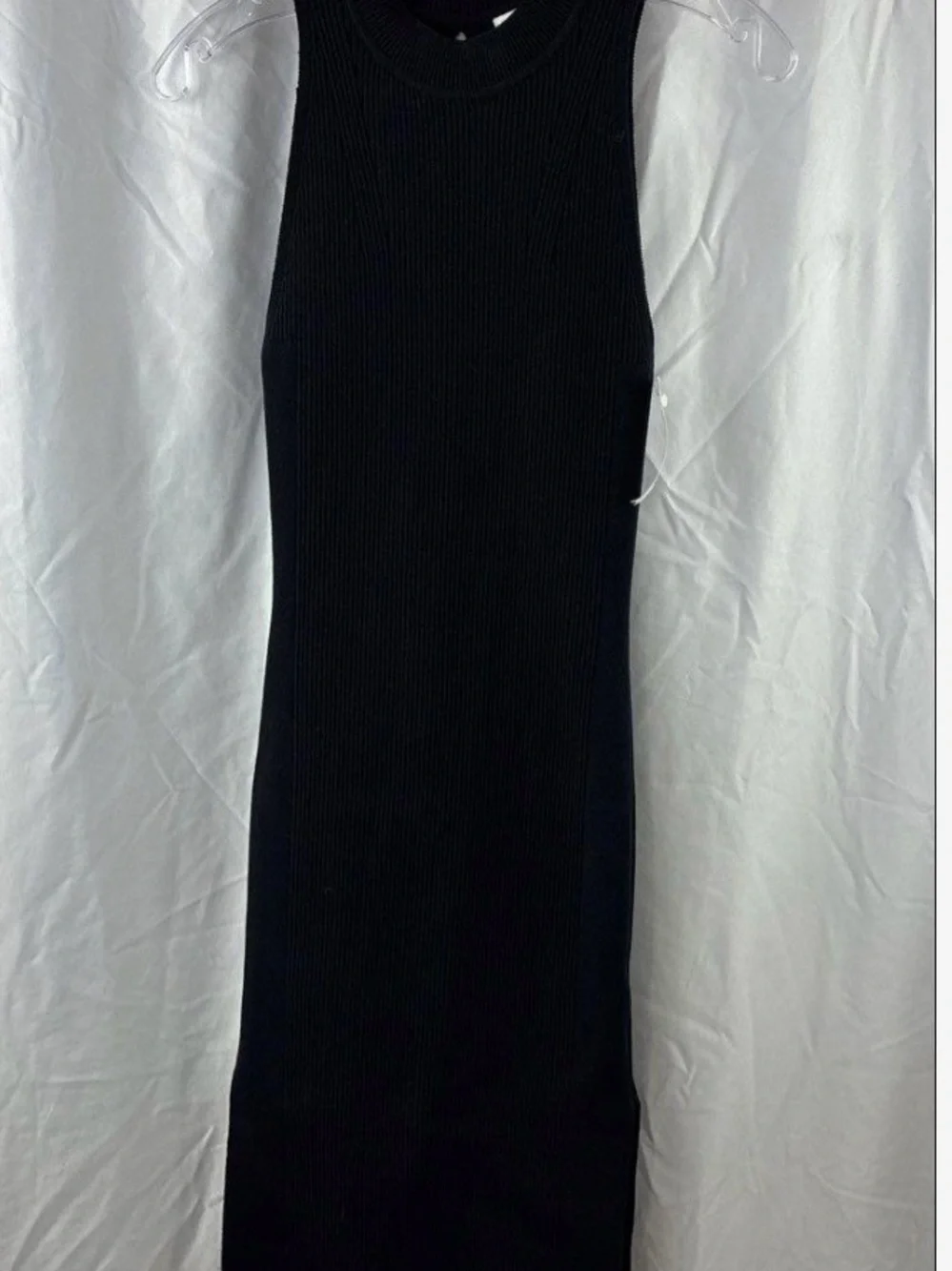 Abercrombie & Fitch Black Ribbed Bodycon Maxi Dress NWT Small Sleeveless